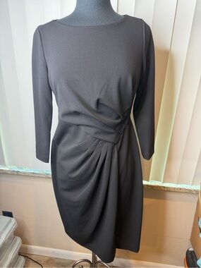 Calvin Klein Elegant Classic Black Draped Women’s Dress Size 8